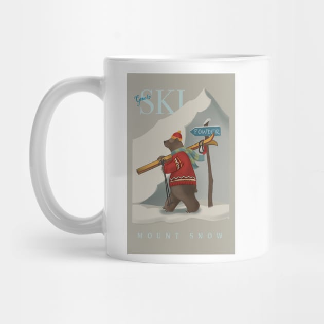 Mount snow ski bear by SFDesignstudio